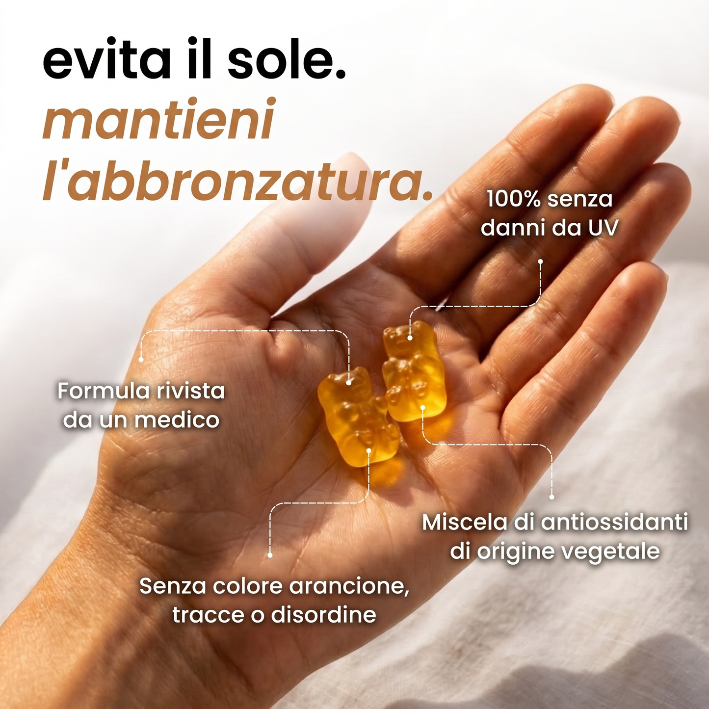 Caramelle gommose autoabbronzanti - Verdène