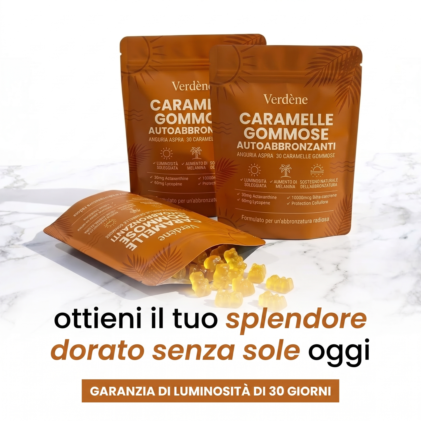Caramelle gommose autoabbronzanti - Verdène